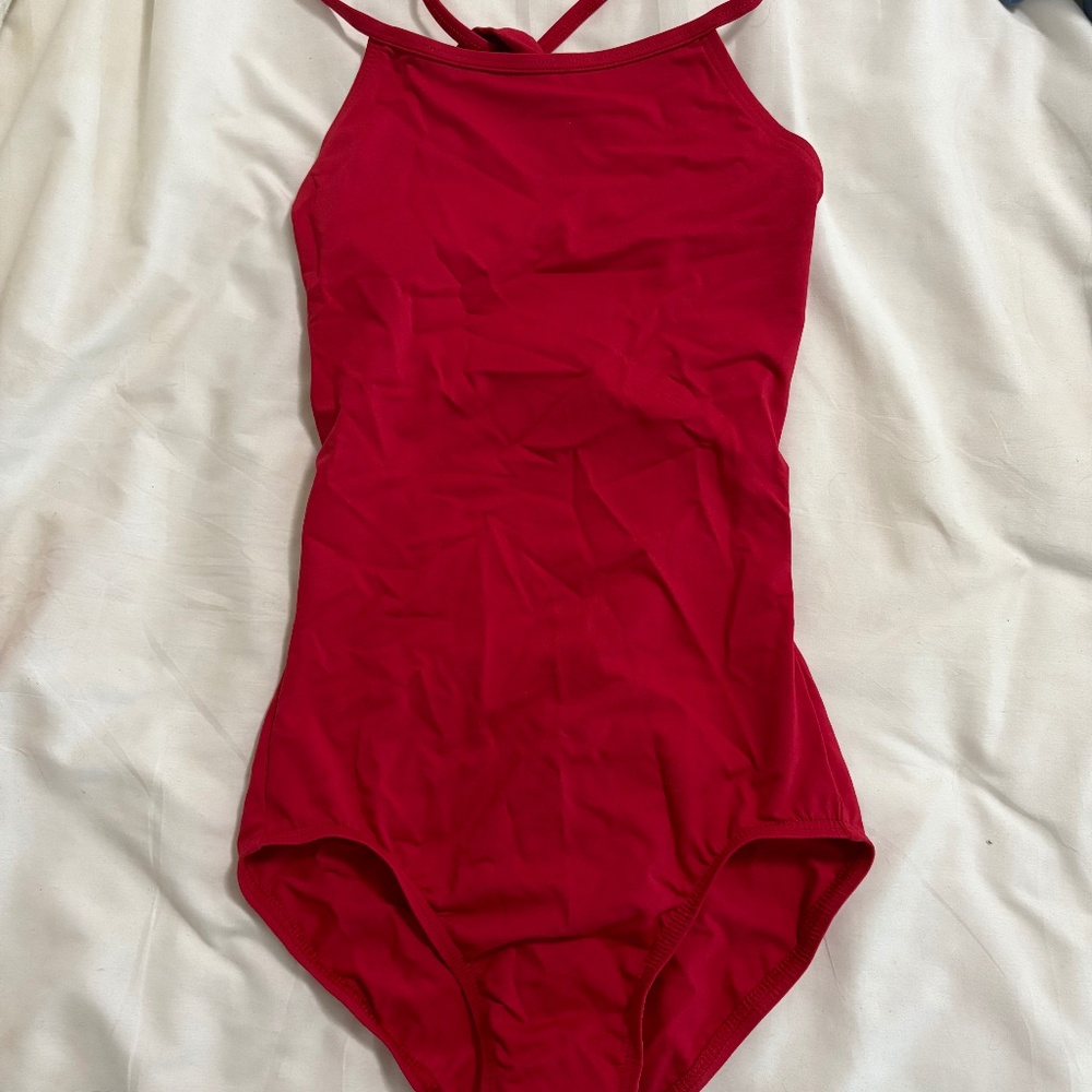 Red ballet leotard